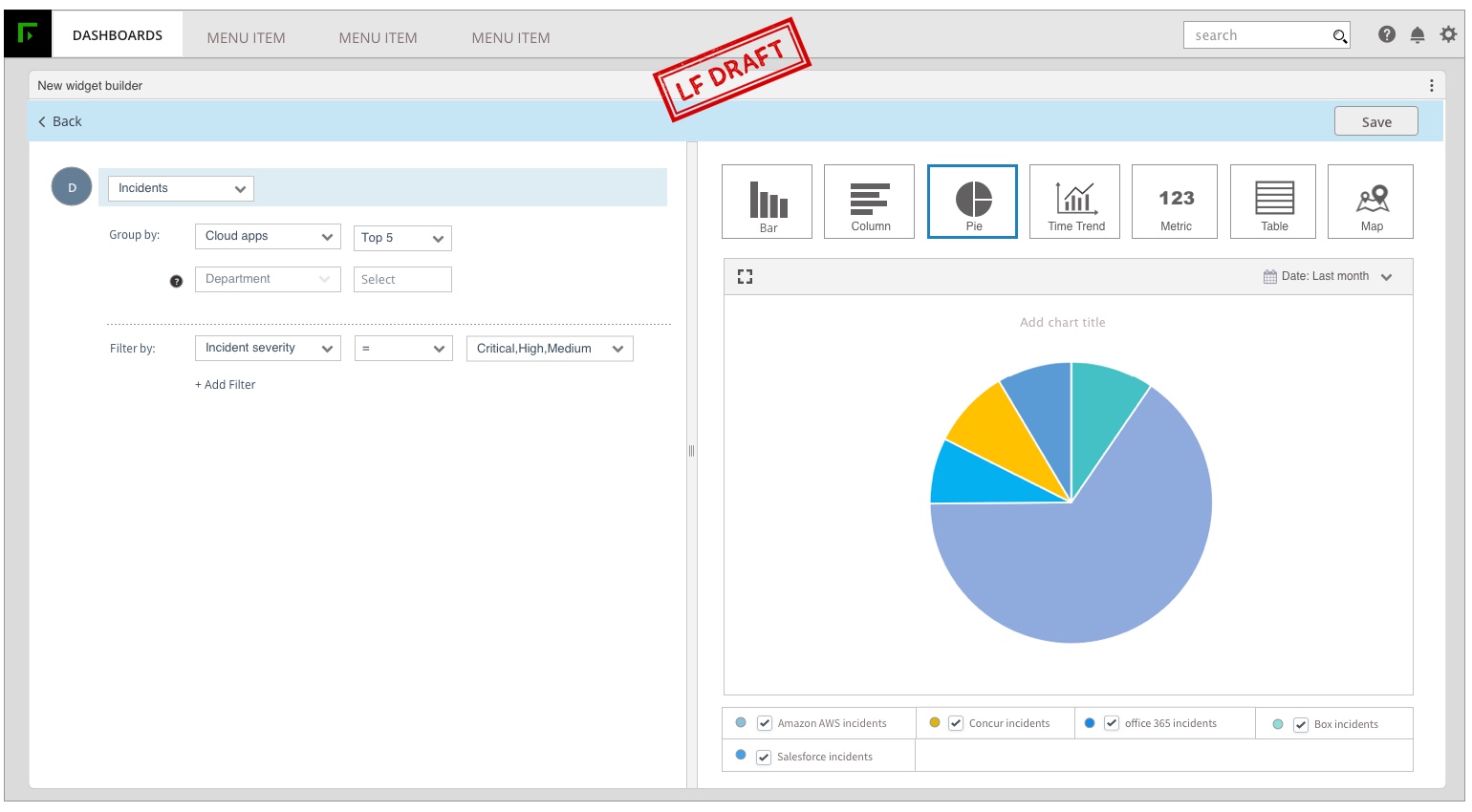 Widget builder - pie