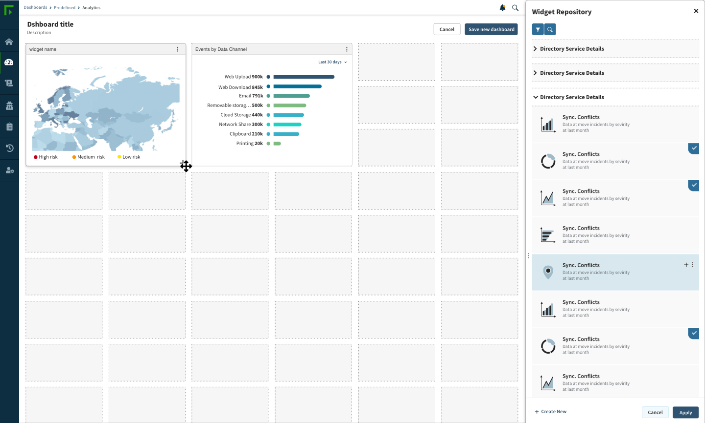 Dashboard - move widget